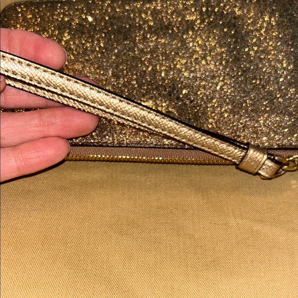 Coach Sparkling Gold Wristlet - Picture 16 of 16